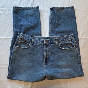 Kirkland straight leg blue denim jeans‎ men’s 42x30 fits 42x29